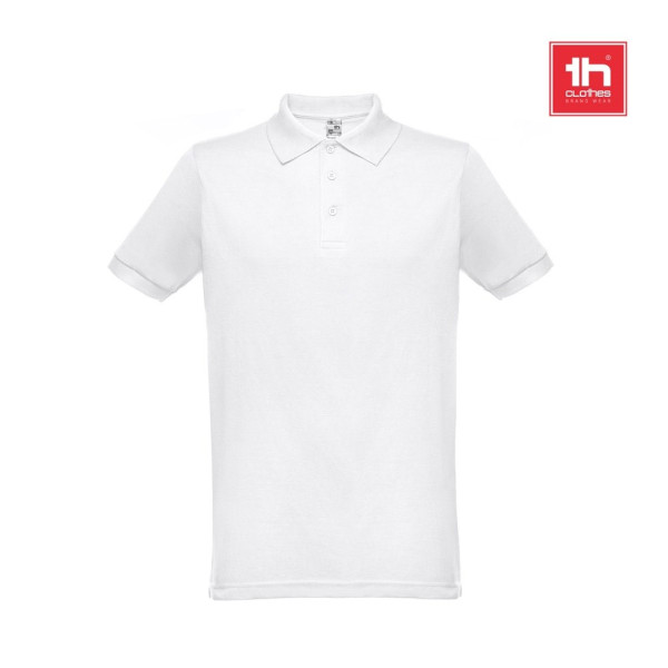 THC BERLIN WH. Kurzärmeliges Herren-Poloshirt. Farbe Weiß