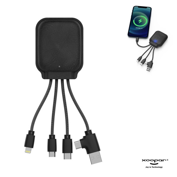 4001 | Xoopar Iné Gamma NFC Powerbank with Charging cables 3000mAh