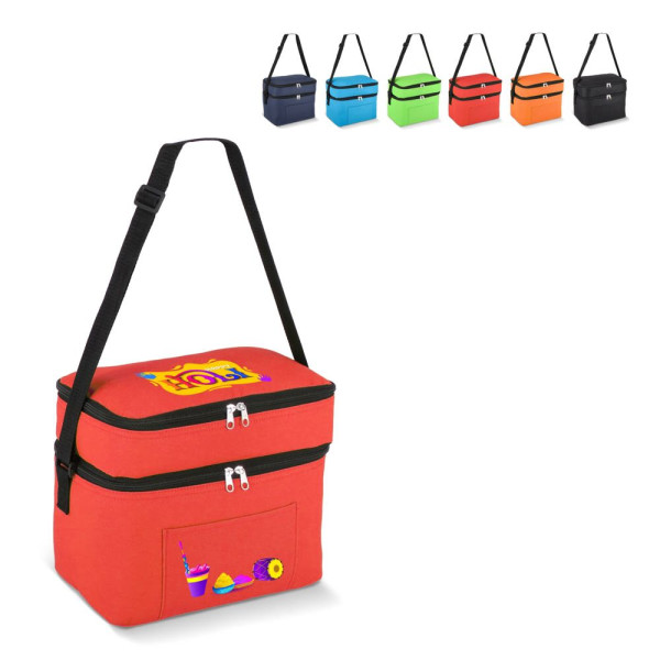 R-PET 600D Doppelfach-Kühltasche 30 x 20 x 24cm 12L